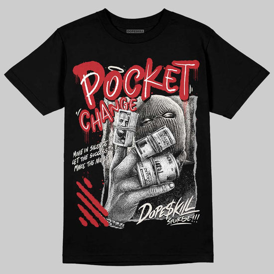 Jordan 4 “Flight Club” DopeSkill T-Shirt Pocket Change Graphic Streetwear - black