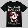 Jordan 5 Retro Fire Red Black Tongue (2025) DopeSkill T-Shirt Owe It To Yourself Graphic Streetwear - Black
