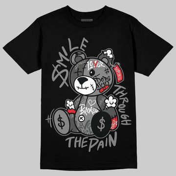 Jordan 10 Retro Shadow (2025) DopeSkill T-Shirt Smile Through The Pain Graphic Streetwear - Black