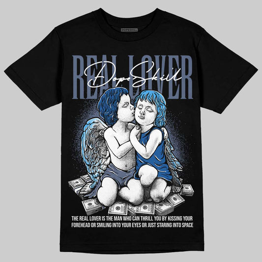 Jordan 11 Retro Low Diffused Blue DopeSkill T-Shirt Real Lover Graphic Streetwear - Black