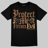 Jordan 1 High OG Black Metallic Gold DopeSkill T-Shirt Protect Me From Evil Graphic Streetwear - Black