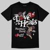 A Ma Maniére x Air Jordan 5 “Violet Ore” DopeSkill T-Shirt New Love Heals Graphic Streetwear - Black
