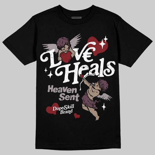 A Ma Maniére x Air Jordan 5 “Violet Ore” DopeSkill T-Shirt New Love Heals Graphic Streetwear - Black