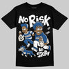 Jordan 1 Low OG “Storm Blue” DopeSkill T-Shirt No Risk No Story Graphic Streetwear - Black