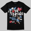 Jordan 12 Retro 'Melo' DopeSkill T-Shirt New Love Heals Graphic Streetwear - Black