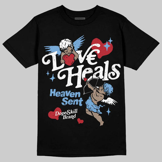 Jordan 12 Retro 'Melo' DopeSkill T-Shirt New Love Heals Graphic Streetwear - Black