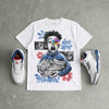 “True Blue” 3s DopeSkill T-Shirt Word Hard Rise Above Graphic