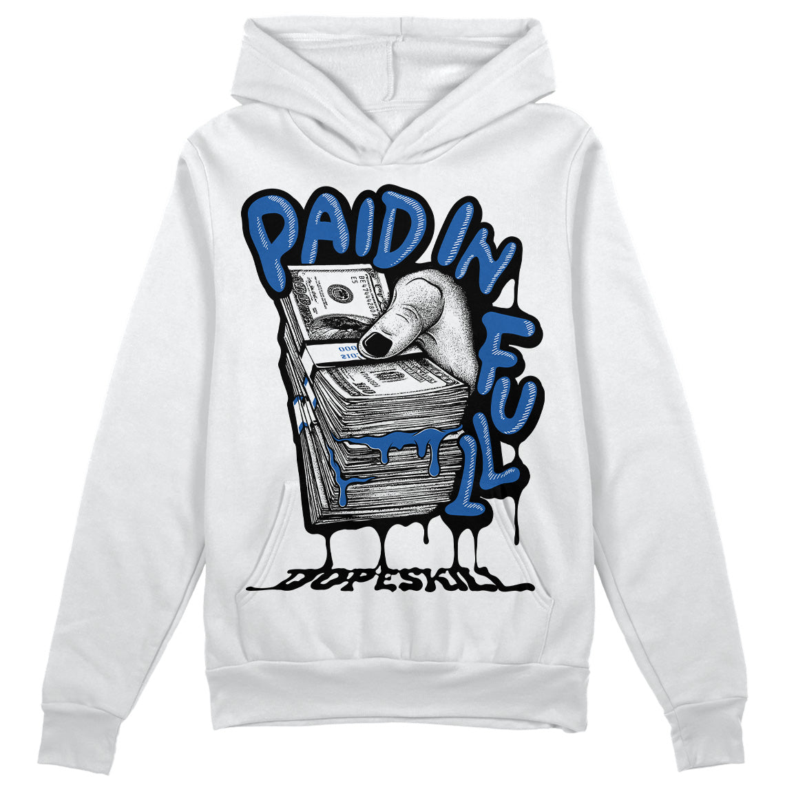 Jordan 11 Low “Space Jam” DopeSkill Hoodie Sweatshirt Paid In Full Graphic Streetwear - White