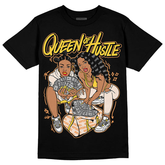 Jordan 4 "Sail" DopeSkill T-Shirt Queen Of Hustle Graphic Streetwear - Black