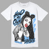 Jordan 9 Powder Blue DopeSkill T-Shirt New H.M.O Graphic Streetwear - White