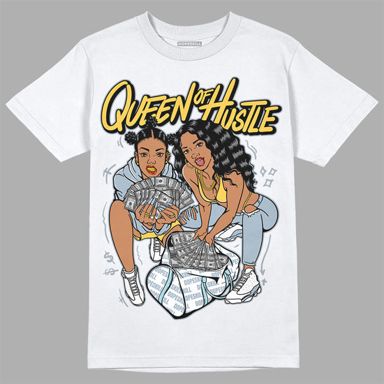 Jordan 13 “Blue Grey” DopeSkill T-Shirt Queen Of Hustle  Graphic Streetwear - White 