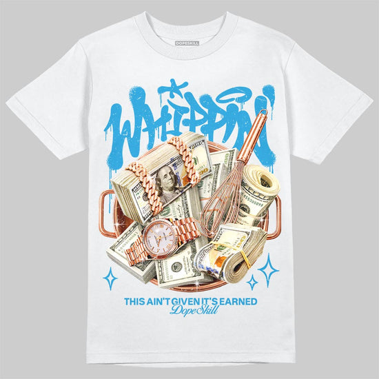 Jordan 4 Retro Military Blue DopeSkill T-Shirt Whippin Graphic Streetwear - White