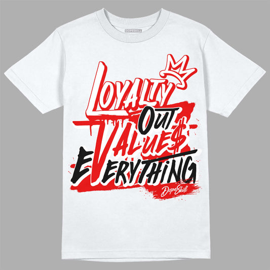 Jordan 4 Retro Red Cement DopeSkill T-Shirt LOVE Graphic Streetwear - White