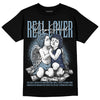 Jordan 1 Mid Diffused Blue DopeSkill T-Shirt Real Lover  Graphic Streetwear - Black 