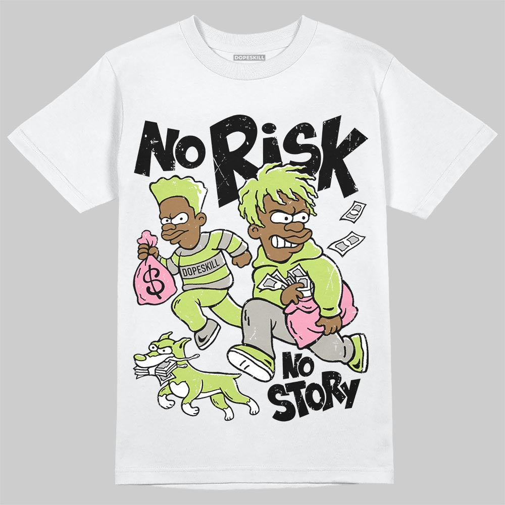 Chase B x Travis Scott x Jordan Jumpman Jack DopeSkill T-Shirt No Risk No Story Graphic Streetwear - White 