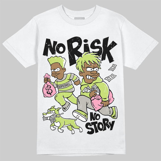 Chase B x Travis Scott x Jordan Jumpman Jack DopeSkill T-Shirt No Risk No Story Graphic Streetwear - White 
