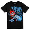 Jordan 9 Powder Blue DopeSkill T-Shirt Break Through Graphic Streetwear - Black