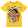 Jordan 4 Retro “Vivid Sulfur” DopeSkill Yellow T-shirt Queen Of Hustle Graphic Streetwear 