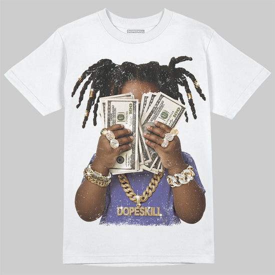 Jordan 4 Retro Lakers DopeSkill T-Shirt Rich Youth Graphic Streetwear - White