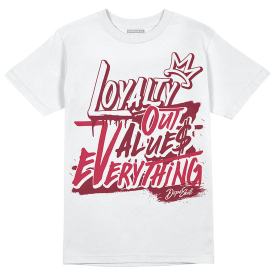 Jordan 1 Retro High '85 OG Metallic Burgundy DopeSkill T-Shirt LOVE Graphic Streetwear - White 