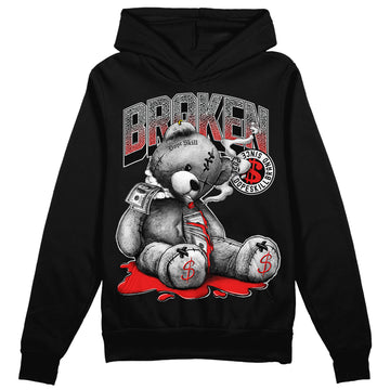 Jordan Spizike Low Bred DopeSkill Hoodie Sweatshirt Sick Bear Graphic Streetwear - Black