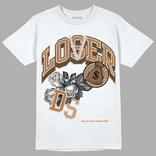 Jordan 3 Retro Palomino DopeSkill T-Shirt Loser Lover Graphic Streetwear - White