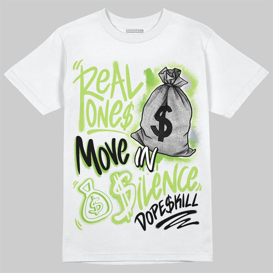 Air Max 95 Big Bubble Neon Yellow DopeSkill T-Shirt Real Ones Move In Silence Graphic Streetwear - White