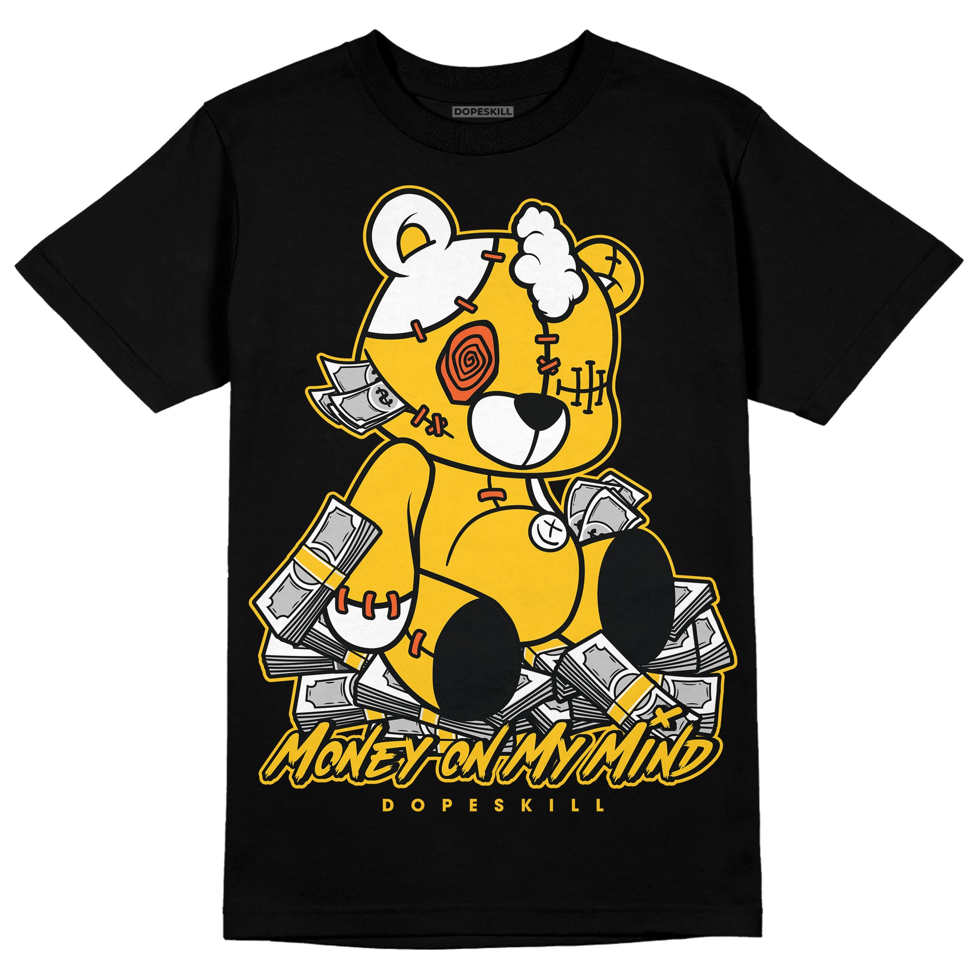 Yellow Sneakers DopeSkill T-Shirt MOMM Bear Graphic Streetwear - Black