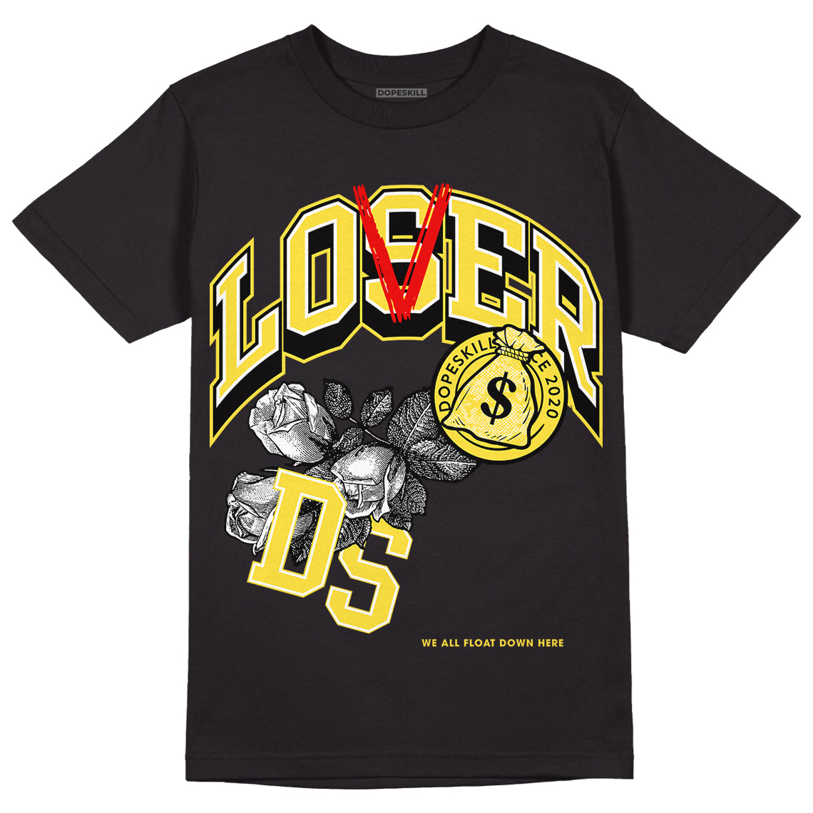 Jordan 11 Low 'Yellow Snakeskin' DopeSkill T-Shirt Loser Lover Graphic Streetwear - Black