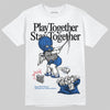 Jordan 3 "True Blue" DopeSkill T-Shirt Play together, Stay together Graphic Streetwear - White