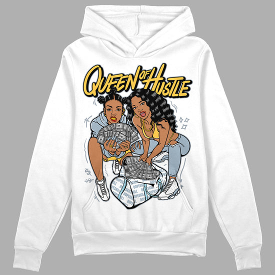 Jordan 13 “Blue Grey” DopeSkill Hoodie Sweatshirt Queen Of Hustle Graphic Streetwear - White 