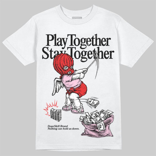 Awake NY x Air Jordan 5 Arctic Pink DopeSkill T-Shirt Play together, Stay together Graphic Streetwear - WHite 