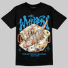 Jordan 4 Retro Military Blue DopeSkill T-Shirt Whippin Graphic Streetwear - Black