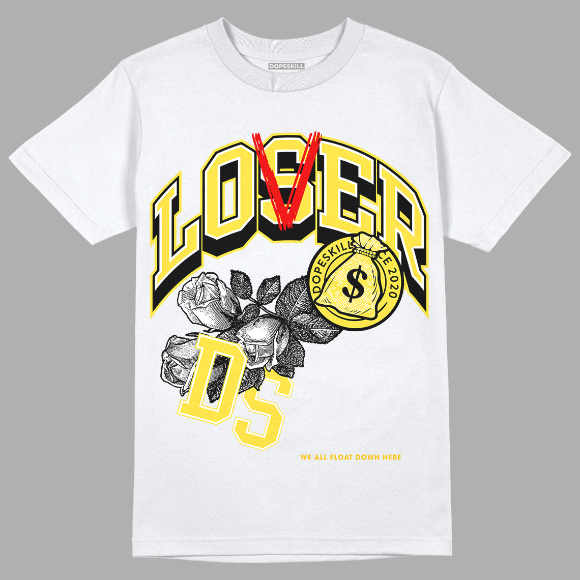 Jordan 11 Low 'Yellow Snakeskin' DopeSkill T-Shirt Loser Lover Graphic Streetwear - White