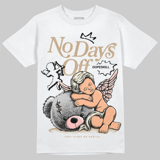 Nike Air Force 1 Low Canvas “Linen” DopeSkill T-Shirt New No Days Off Graphic Streetwear - White