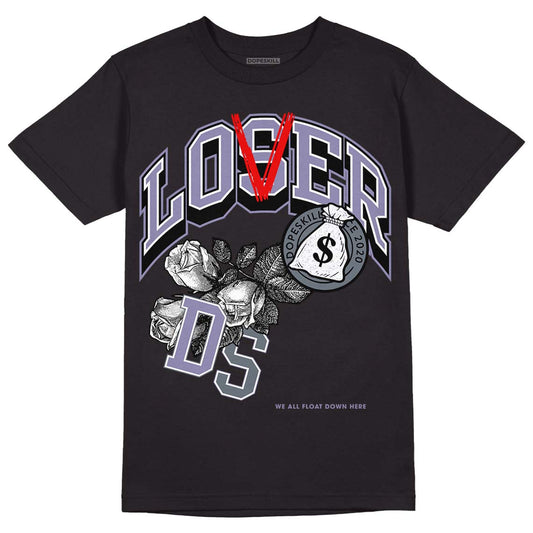 Jordan 5 Retro Low Indigo Haze DopeSkill T-Shirt Loser Lover Graphic Streetwear  - Black