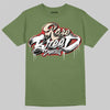 Travis Scott x Jordan 1 Medium Olive DopeSkill Olive T-shirt Rare Breed Type Graphic Streetwear