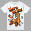 Jordan 12 Retro Brilliant Orange DopeSkill T-Shirt Money Is Our Motive Bear Graphic Streetwear - White