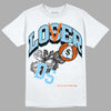 Dunk Low Futura University Blue DopeSkill T-Shirt Loser Lover Graphic Streetwear - White