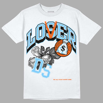 Dunk Low Futura University Blue DopeSkill T-Shirt Loser Lover Graphic Streetwear - White