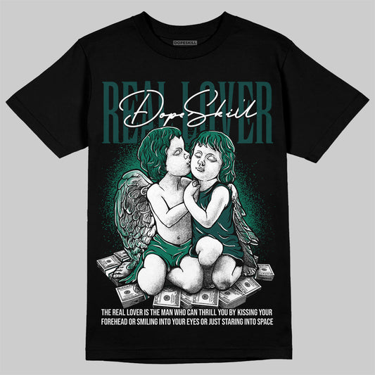 Jordan 4 Retro Oxidized Green DopeSkill T-Shirt Real Lover Graphic Streetwear - Black