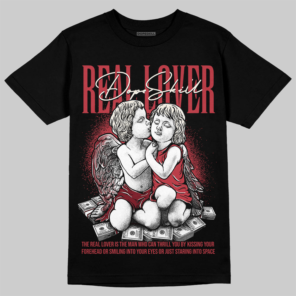 Jordan 4 “Sierra Red" DopeSkill T-Shirt Real Lover Graphic Streetwear - Black