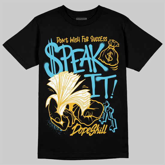 Jordan 11 Retro Gamma Blue (2025) DopeSkill T-Shirt Speak It Graphic Streetwear - Black