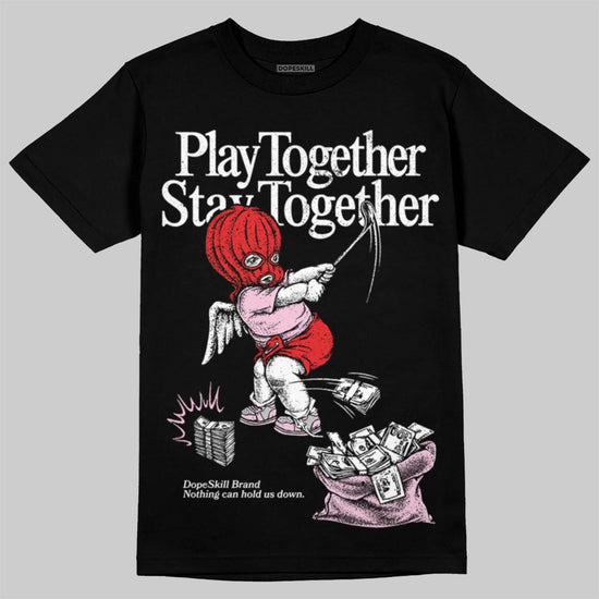 Awake NY x Air Jordan 5 Arctic Pink DopeSkill T-Shirt Play together, Stay together Graphic Streetwear - Black