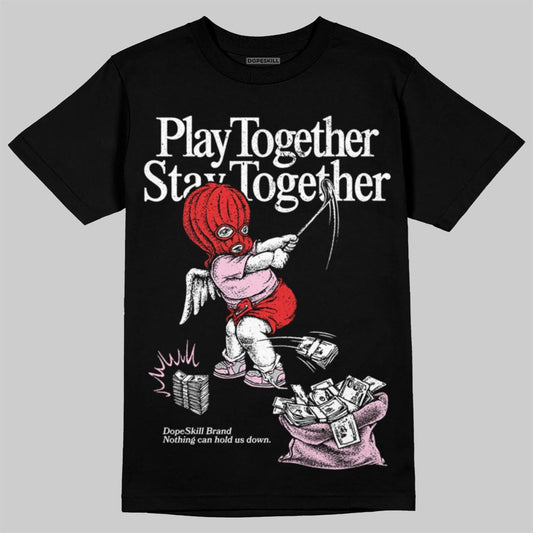 Awake NY x Air Jordan 5 Arctic Pink DopeSkill T-Shirt Play together, Stay together Graphic Streetwear - Black