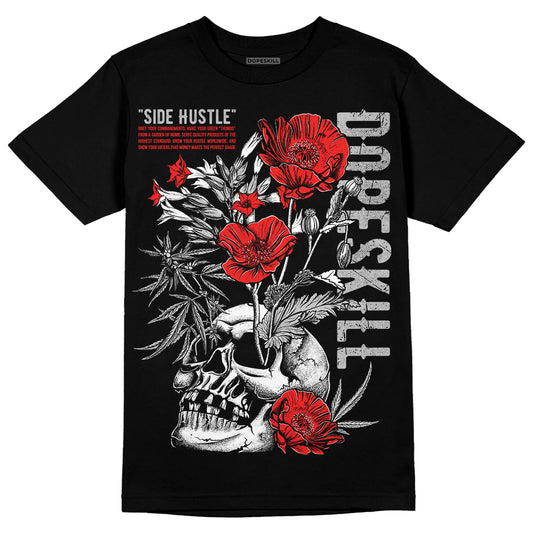 Jordan Spizike Low Bred DopeSkill T-Shirt Side Hustle Graphic Streetwear - Black