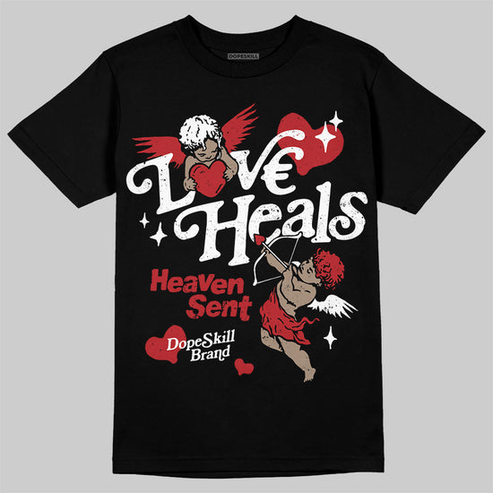 Jordan 1 Retro High OG Black Toe Reimagined DopeSkill T-Shirt New Love Heals Graphic Streetwear - Black