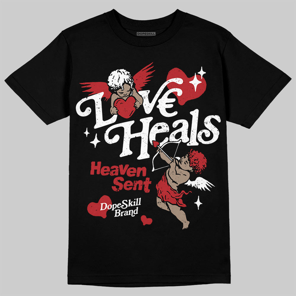 Jordan 1 Retro High OG Black Toe Reimagined DopeSkill T-Shirt New Love Heals Graphic Streetwear - Black
