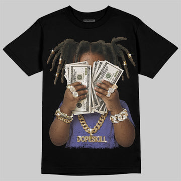 Jordan 4 Retro Lakers DopeSkill T-Shirt Rich Youth Graphic Streetwear - black