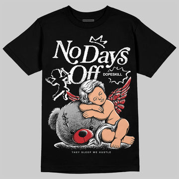 Jordan 11 “Bred Velvet” DopeSkill T-Shirt New No Days Off Graphic Streetwear - Black